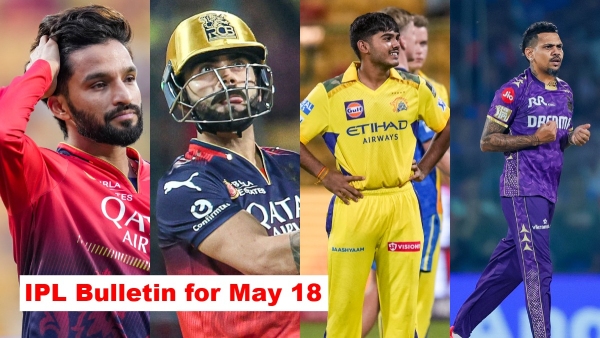 IPL Bulletin for May 18 Rain Disrupts RCB-KKR Match KKR Out of Playoffs AB de Villiers Bids Farewell