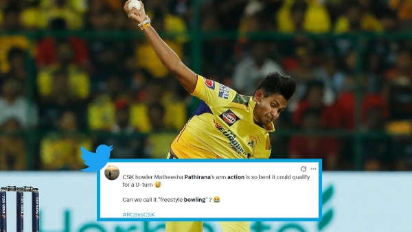 Matheesha Pathirana bowling action CSK vs RCB IPL 2025