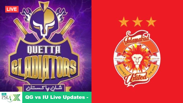 Quetta Gladiators vs Islamabad United Live Score PSL 2025 Match 23 QG vs IU Live Updates from Lahore Quetta Gladiators vs Islamabad United Live Score PSL 2025 Match 23 QG vs IU Live Updates from Lahore