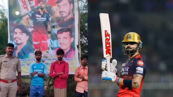 Three RCB fans Arrested for sacrificing Goat in front of Virat Kohli Image in Karnataka Video goes Viral