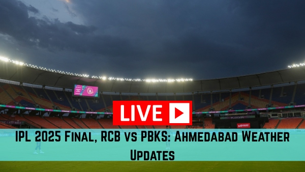 RCB vs PBKS Ahmedabad LIVE Weather Updates  IPL 2025 Final Rain Latest Updates