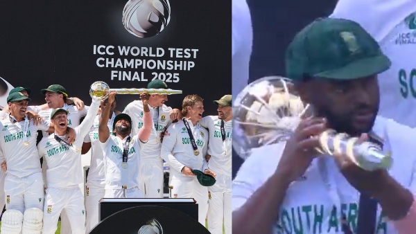 SA vs AUS Temba Bavuma s Gunman celebration goes Viral as South Africa captain shoots with Test Mace - Watch