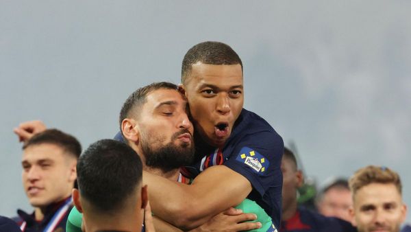 Mbappe Celebrates PSG's Champions League Victory