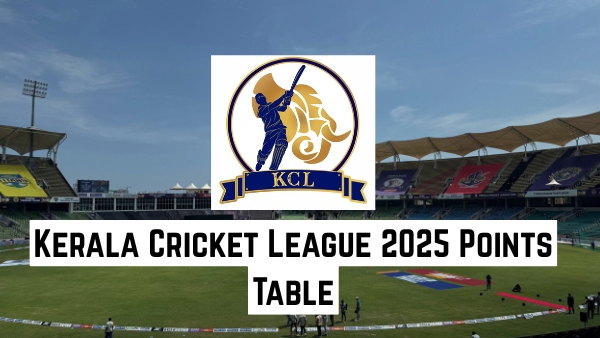 KCL 2025 Points Table Updated Standings Results of Kerala Cricket League on August 22