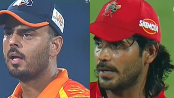 Nitish Rana Digvesh Rathi get involved in Heated Altercation in DPL 2025 Match Video goes Viral