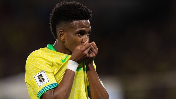 Estevao Scores First Goal for Brazil