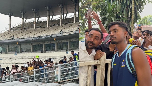 From Selfies to Cheers Eden Gardens Comes Alive for Shami Akash Deep as Bengal begin with Emphatic Victory