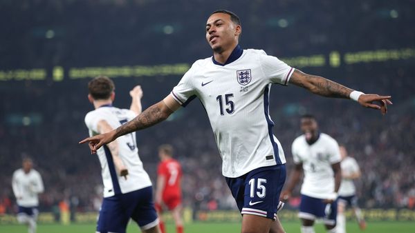 Rogers Nets First Goal for England