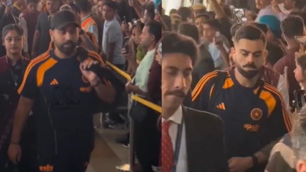Rohit Sharma Virat Kohli fly to Australia for ODI Series with entire Team India - Watch