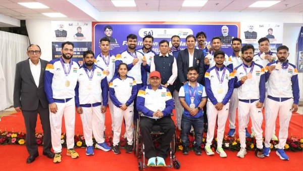 Mansukh Mandaviya Felicitates Athletes with Over Rs 1 09 Crore after 22-Medal Hau at WPAC 2025