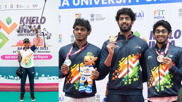KIUG Rajasthan 2025 Day 5 Highlights amp amp Medal Tally Aditi Swami Wins Archery Gold Jain University Tops Swimming