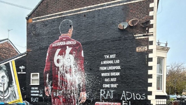 Who have vandalized Trent Alexander-Arnold Mural before Liverpool vs Real Madrid Champions League Match