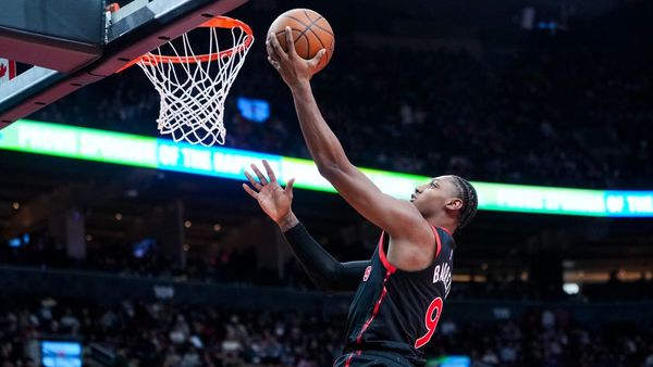 Barrett Celebrates Raptors' NBA Cup Success