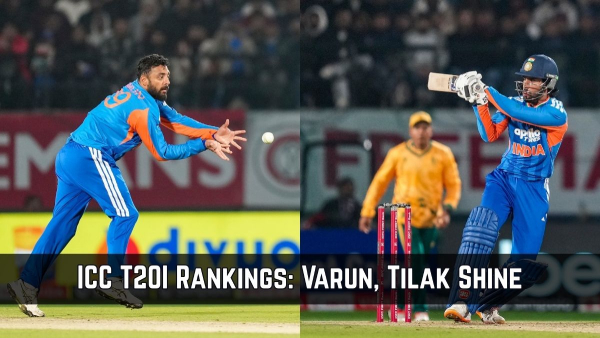 ICC T20I Rankings Chakravarthy remains at the top Tilak Varma jumps two places to fourth