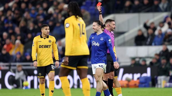Everton-Wolves Red Cards Define 1-1 Draw Everton-Wolves Red Cards Define 1-1 Draw