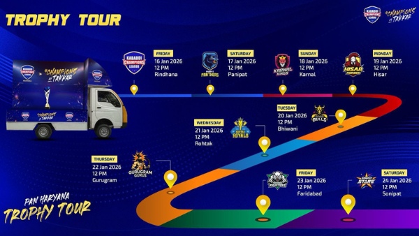 KCL Trophy Tour Full Schedule of Kabaddi Champions League Trophy Run Date and Timings