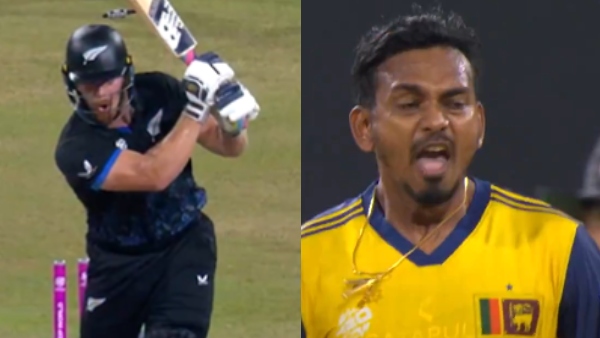 NZ vs SL Dushmantha Chameera Castles Phillips with a 144-Click Thunderbolt - Watch