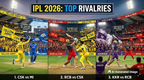 IPL 2026 Key Matches MI vs CSK RCB vs KKR GT vs CSK - Dates Venues and Rivalries