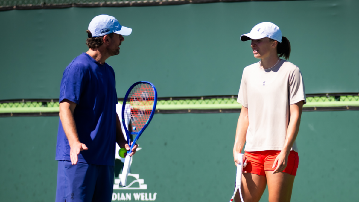 Wim Fissette and Iga Swiatek