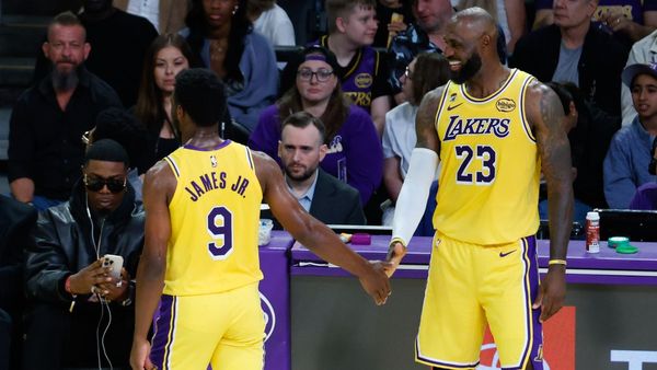Lakers playoff minutes for LeBron and Bronny