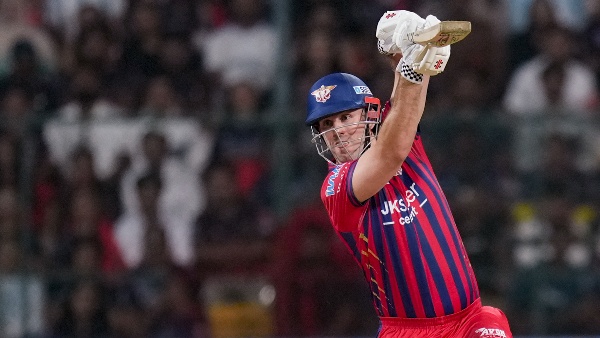 RCB vs LSG IPL 2026 Mitchell Marsh Launches Bhuvi s Delivery With A Colossal 102-Metre Six