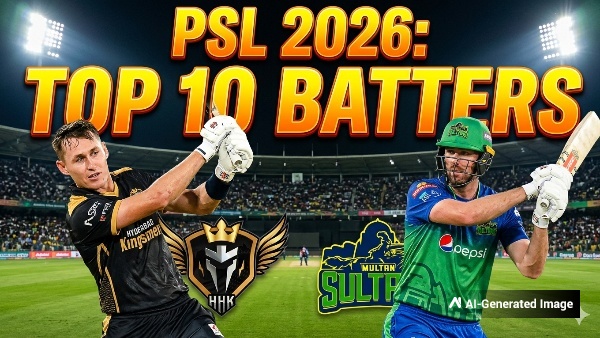 PSL 2026 Top 10 Batters Team-Wise Top 3 On April 1 After Hyderabad Kingsmen vs Multan Sultans