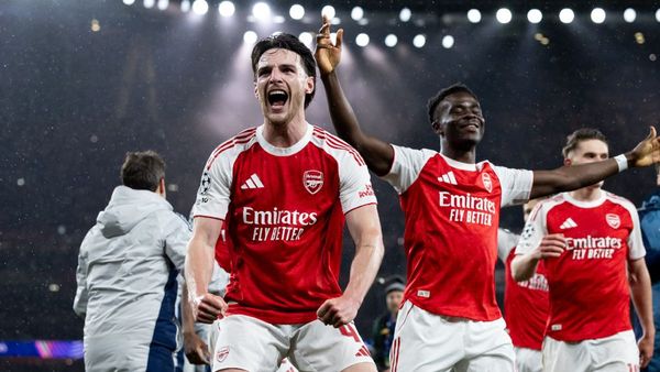 Arsenal reach UCL final as Rice shines