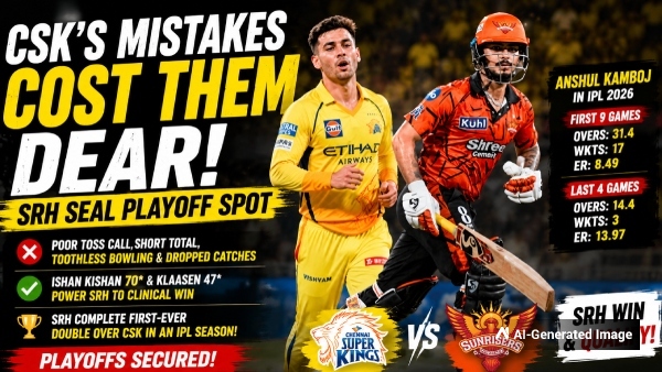 IPL 2026 CSK s Tactical Errors Toothless Bowling and Poor Fielding Hurt Playoff Push Against SRH