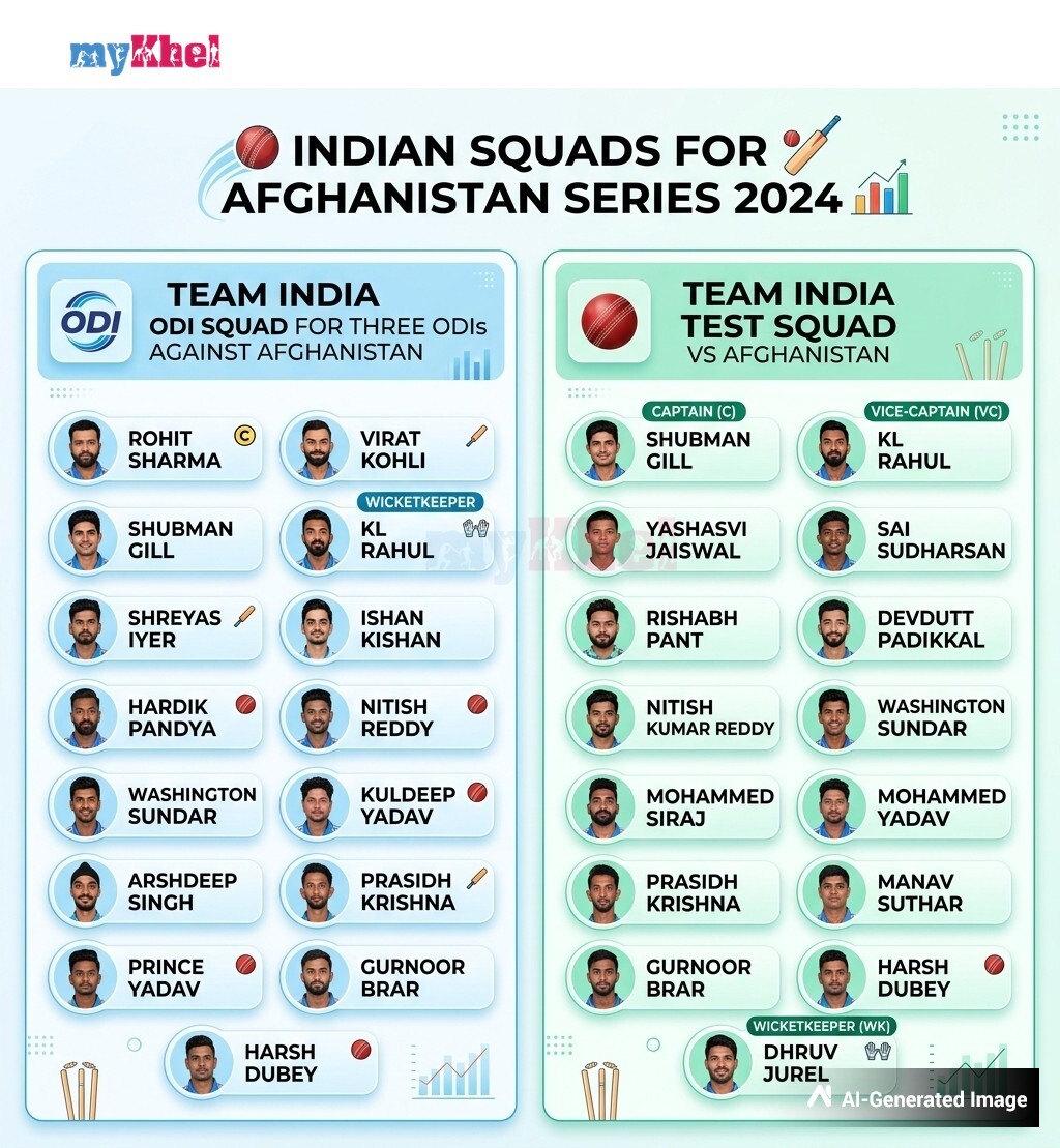 India vs Afghanistan ODI Squad Gill to Lead as Prince Yadav Gurnoor Brar and Harsh Dubey Earn Maiden Call-Ups India vs Afghanistan ODI Squad Gill to Lead as Prince Yadav Gurnoor Brar and Harsh Dubey Earn Maiden Call-Ups