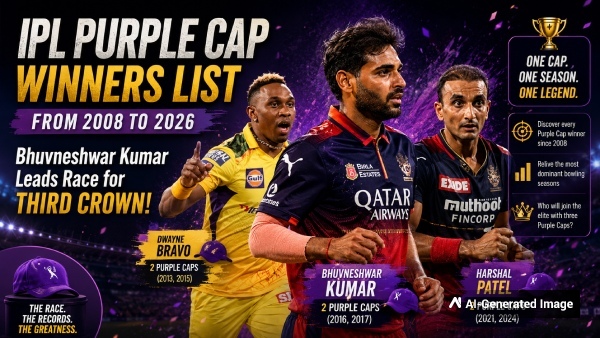 IPL Purple Cap Winners List From 2008 to 2026 IPL Purple Cap Winners List From 2008 to 2026