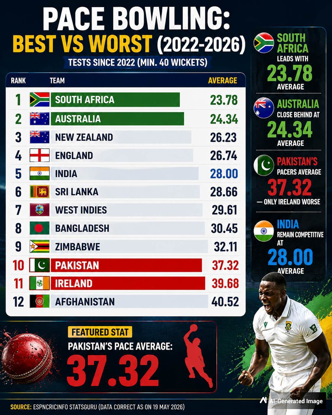 Pakistan s Pace Bowling Numbers Raise Alarm Bells Pakistan s Pace Bowling Numbers Raise Alarm Bells