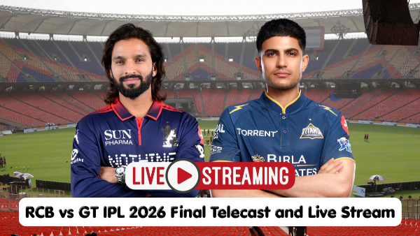 RCB vs GT live streaming Royal Challengers Bengaluru vs Gujarat Titans IPL 2026 Final Rajat Patidar Shubman Gill Narendra Modi Stadium Ahmedabad IPL live telecast RCB vs GT live streaming Royal Challengers Bengaluru vs Gujarat Titans IPL 2026 Final Rajat Patidar Shubman Gill Narendra Modi Stadium Ahmedabad IPL live telecast