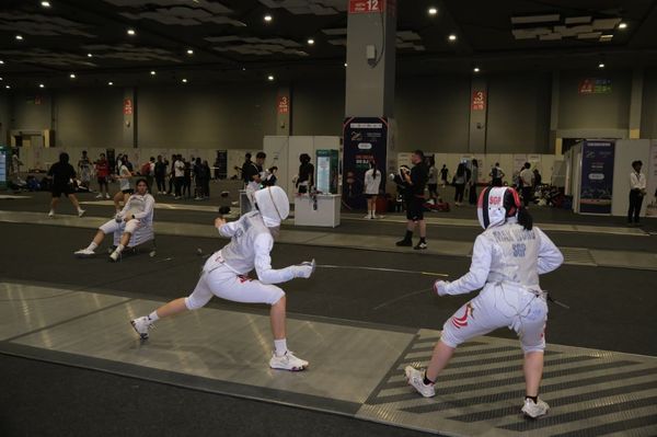 Athletes competing at the Asian Fencing Championships in Delhi Athletes competing at the Asian Fencing Championships in Delhi