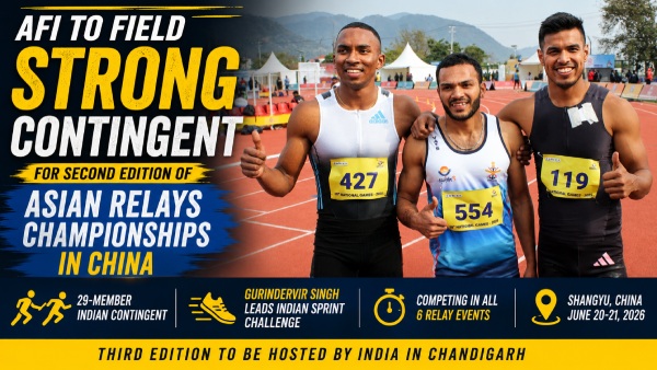 AFI to Field Strong Contingent for Asian Relays Championships 2026 in China Gurindervir Singh-Animesh Kujur Headline