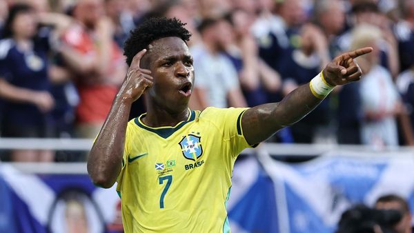 Brazil beat Scotland 3-0; Vinicius nets twice to top Group C