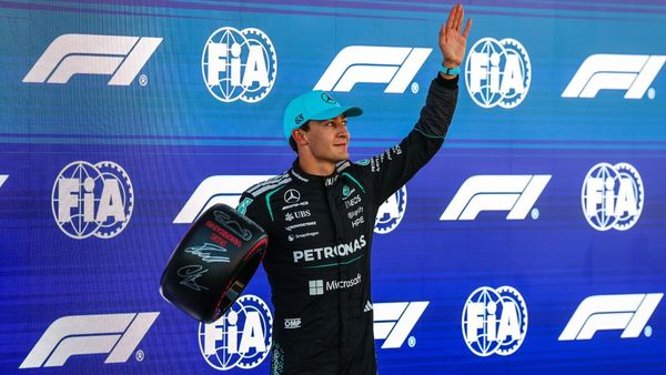 Russell takes pole in Barcelona