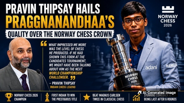 Pravin Thipsay Hails Praggnanandhaa s Quality Over The Norway Chess Crown