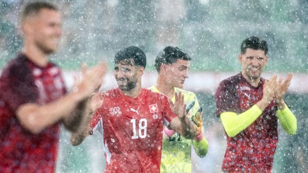 Switzerland beat Jordan 4-1 in rain warm-up Switzerland beat Jordan 4-1 in rain warm-up