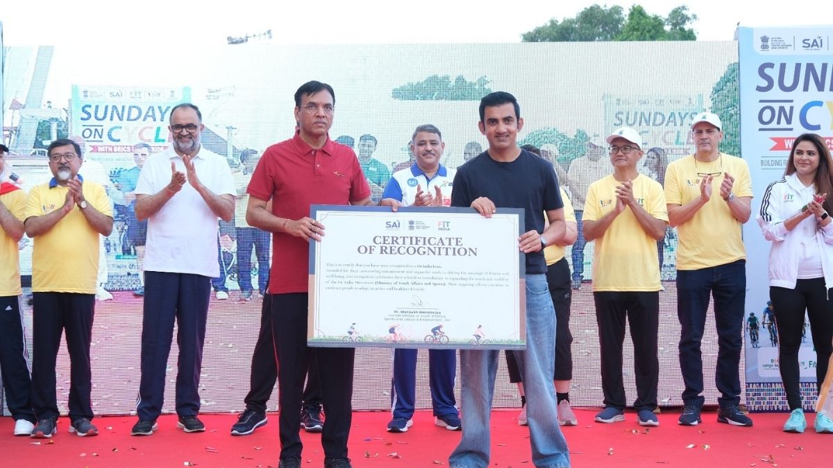 Union Sports Minister Mansukh Mandaviya Leads 88th Fit India Sundays on Cycle at BRICS Run amp amp Ride 2026 in New Delhi Union Sports Minister Mansukh Mandaviya Leads 88th Fit India Sundays on Cycle at BRICS Run amp amp Ride 2026 in New Delhi