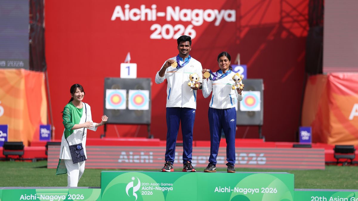 Asian Games 2026 Chikitha Taniparthi Sahil Jadhav Clinch Gold in Mixed Compound Archery Asian Games 2026 Chikitha Taniparthi Sahil Jadhav Clinch Gold in Mixed Compound Archery