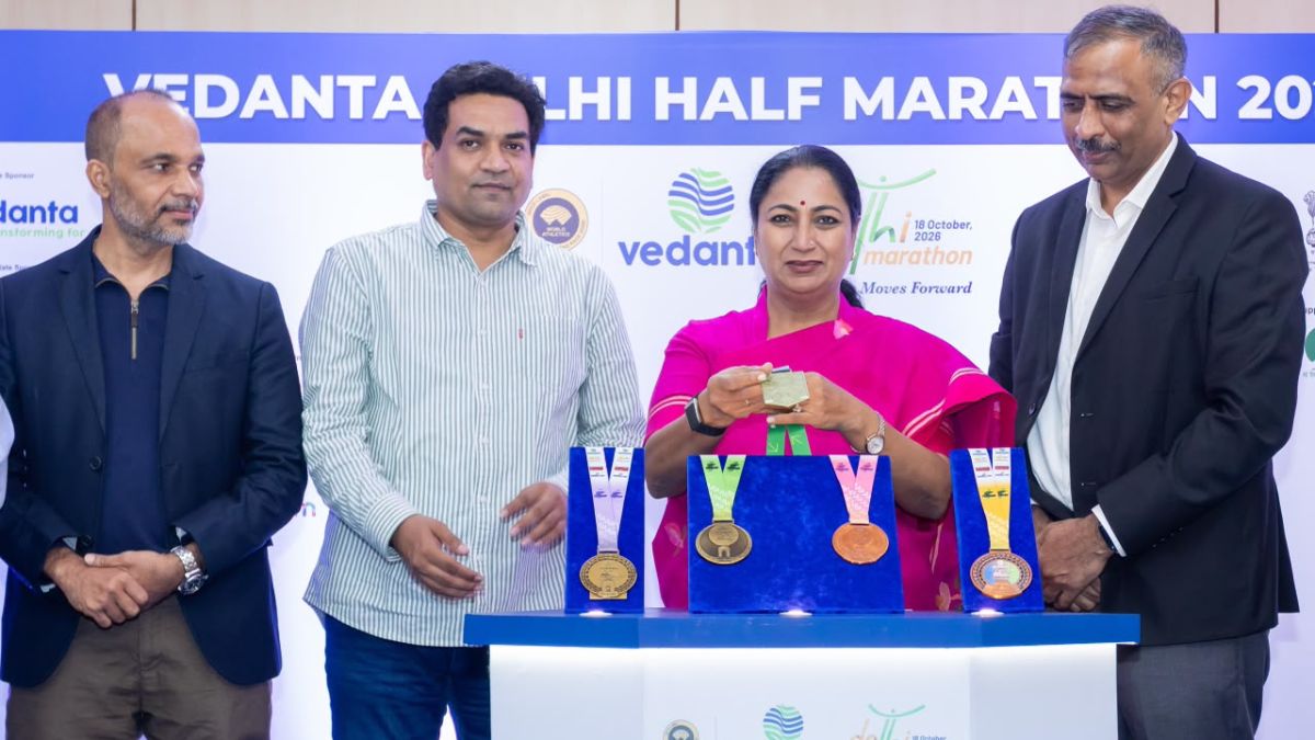 Vedanta Delhi Half Marathon 2026 Finisher s Medal Unveiled as Delhi Gears Up for October 18 Vedanta Delhi Half Marathon 2026 Finisher s Medal Unveiled as Delhi Gears Up for October 18