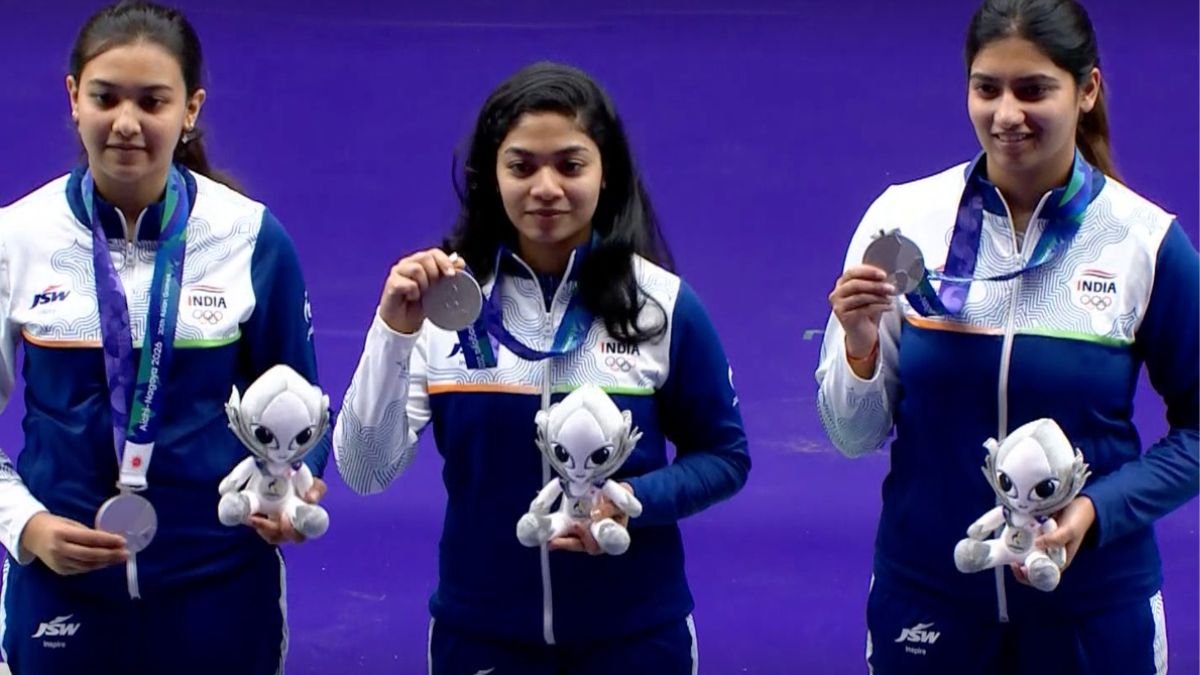 Asian Games 2026 Tilottama Sen Vidarsa Vinod and Ashi Chouksey Bag Silver in 50m Rifle 3 Positions Team Event Asian Games 2026 Tilottama Sen Vidarsa Vinod and Ashi Chouksey Bag Silver in 50m Rifle 3 Positions Team Event