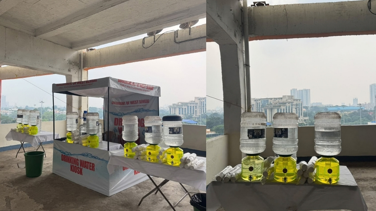 India vs Brazil Tricolour in Seats High Security Water Kiosk Salt Lake Stadium in New Avatar