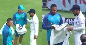 IND vs AUS: ಆಸ್ಟ್ರೇಲಿಯಾದ ಈ ಇಬ್ಬರಿಗೆ ತನ್ನ ಜೆರ್ಸಿಯನ್ನು ಉಡುಗೊರೆಯಾಗಿ ನೀಡಿದ ವಿರಾಟ್ ಕೊಹ್ಲಿ IND vs AUS: ಆಸ್ಟ್ರೇಲಿಯಾದ ಈ ಇಬ್ಬರಿಗೆ ತನ್ನ ಜೆರ್ಸಿಯನ್ನು ಉಡುಗೊರೆಯಾಗಿ ನೀಡಿದ ವಿರಾಟ್ ಕೊಹ್ಲಿ