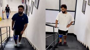Rishabh Pant: ಯಾರ ಸಹಾಯವಿಲ್ಲದೆ ಮೆಟ್ಟಿಲು ಹತ್ತಿದ ರಿಷಭ್ ಪಂತ್; ಶೀಘ್ರದಲ್ಲೇ ಮೈದಾನಕ್ಕೆ ಎಂಟ್ರಿ? Rishabh Pant: ಯಾರ ಸಹಾಯವಿಲ್ಲದೆ ಮೆಟ್ಟಿಲು ಹತ್ತಿದ ರಿಷಭ್ ಪಂತ್; ಶೀಘ್ರದಲ್ಲೇ ಮೈದಾನಕ್ಕೆ ಎಂಟ್ರಿ?