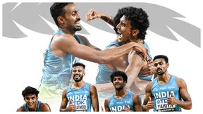 ವಿಶ್ವ ಅಥ್ಲೆಟಿಕ್ಸ್ ಚಾಂಪಿಯನ್ಶಿಪ್: ಪುರುಷರ 4*400 ರಿಲೆಯಲ್ಲಿ ಭಾರತ ನೂತನ ದಾಖಲೆ ವಿಶ್ವ ಅಥ್ಲೆಟಿಕ್ಸ್ ಚಾಂಪಿಯನ್ಶಿಪ್: ಪುರುಷರ 4*400 ರಿಲೆಯಲ್ಲಿ ಭಾರತ ನೂತನ ದಾಖಲೆ