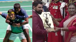 ಸಾತ್ವಿಕ್-ಚಿರಾಗ್ ಜೋಡಿಗೆ 'ಖೇಲ್ ರತ್ನ' ಪ್ರಶಸ್ತಿ ಪ್ರದಾನ; ಅರ್ಜುನ ಅವಾರ್ಡ್ ಸ್ವೀಕರಿಸಿದ ಮೊಹಮ್ಮದ್ ಶಮಿ! ಸಾತ್ವಿಕ್-ಚಿರಾಗ್ ಜೋಡಿಗೆ 'ಖೇಲ್ ರತ್ನ' ಪ್ರಶಸ್ತಿ ಪ್ರದಾನ; ಅರ್ಜುನ ಅವಾರ್ಡ್ ಸ್ವೀಕರಿಸಿದ ಮೊಹಮ್ಮದ್ ಶಮಿ!