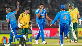 ವರುಣ್ಗೆ 51, ಹಾರ್ದಿಕ್ಗೆ 100 ವಿಕೆಟ್ ಸಂಭ್ರಮ: ಭಾರತಕ್ಕೆ 118 ರನ್ ಗುರಿ ನೀಡಿದ ದ.ಆಫ್ರಿಕಾ ವರುಣ್ಗೆ 51, ಹಾರ್ದಿಕ್ಗೆ 100 ವಿಕೆಟ್ ಸಂಭ್ರಮ: ಭಾರತಕ್ಕೆ 118 ರನ್ ಗುರಿ ನೀಡಿದ ದ.ಆಫ್ರಿಕಾ