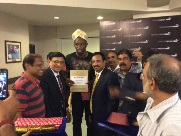 ಕೆಎಸ್ ಸಿಎ ನಿಂದ ಬೋಲ್ಟ್ ಗೆ ಸನ್ಮಾನ