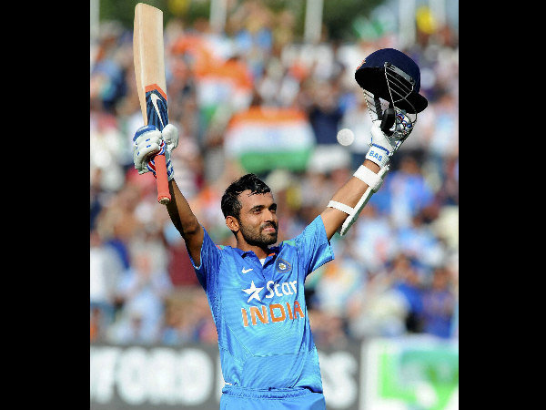 ರಹಾನೆ ಶತಕದ ಸಂಭ್ರಮ